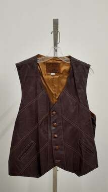 Vintage Grais "Angel Skin" Cabretta Leather Western Vest - Burgundy (Size XL)
